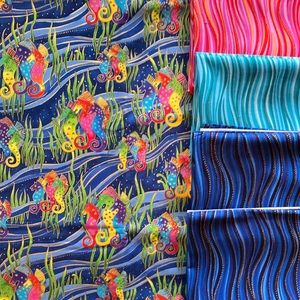 Ocean Songs quilt fabric by Laurel Burch